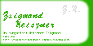 zsigmond meiszner business card